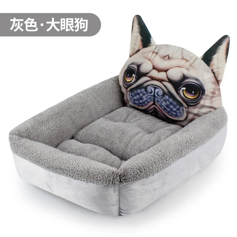 Квадратная голова кошки панды 3D гнездо для домашних животных мультяшный