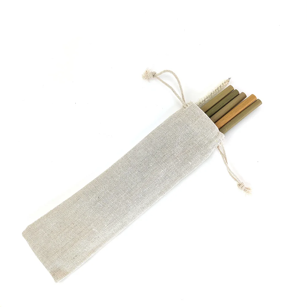 Натуральные органические бамбуковые соломинки Многоразовые Пакеты