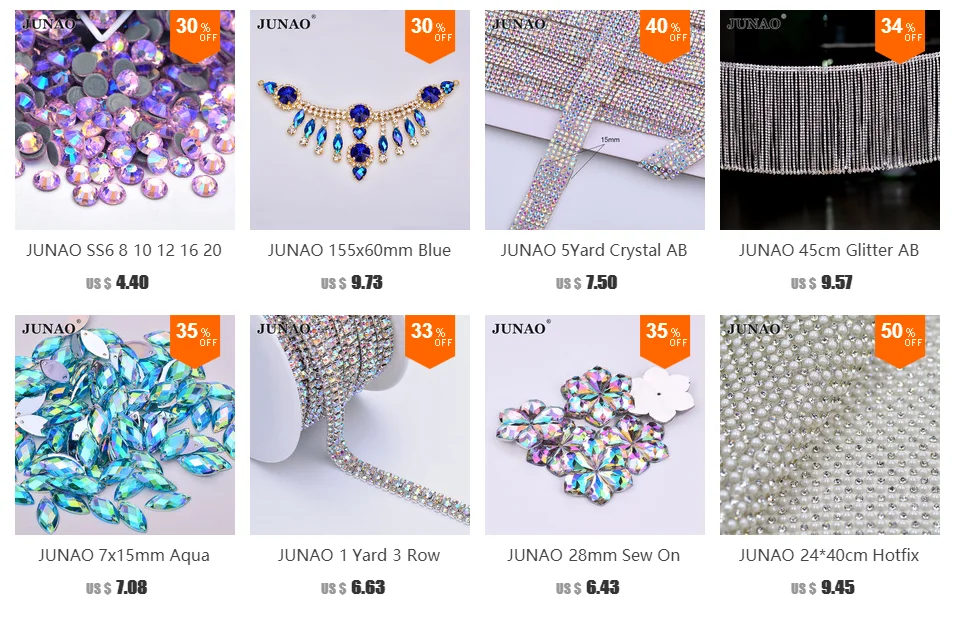 JUNAO, 1, 2, 3 ряда, 1 ярд, SS12, прозрачный кристалл, цепочка, стразы, отделка, стекло, камни, окантовка, ювелирные изделия, аппликация для одежды, Декор, ремесла
