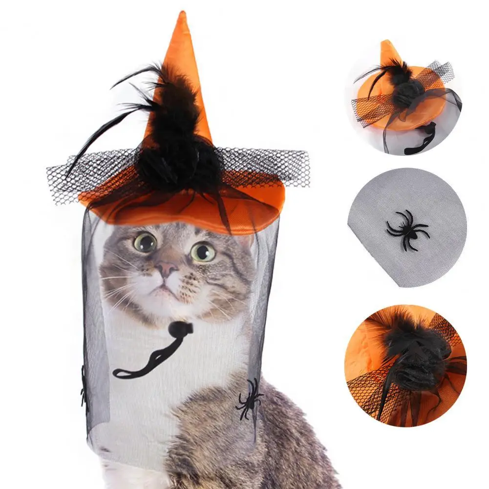 Забавные креативные ПЭТ Кепки перо декор декоративные марли изысканный собака