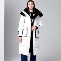 2021 winter extreme cold white duck down down jacket womens long standerd casual thickening tooling jacket warm coat for girls