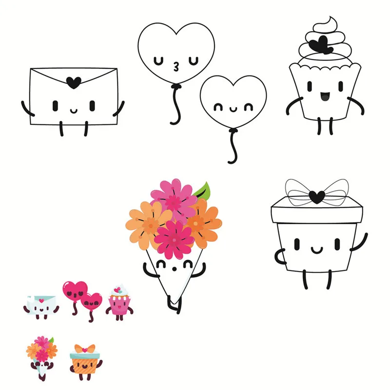 Набор коробок для торта Gifr штампы скрапбукинга прозрачные в форме сердца новинка