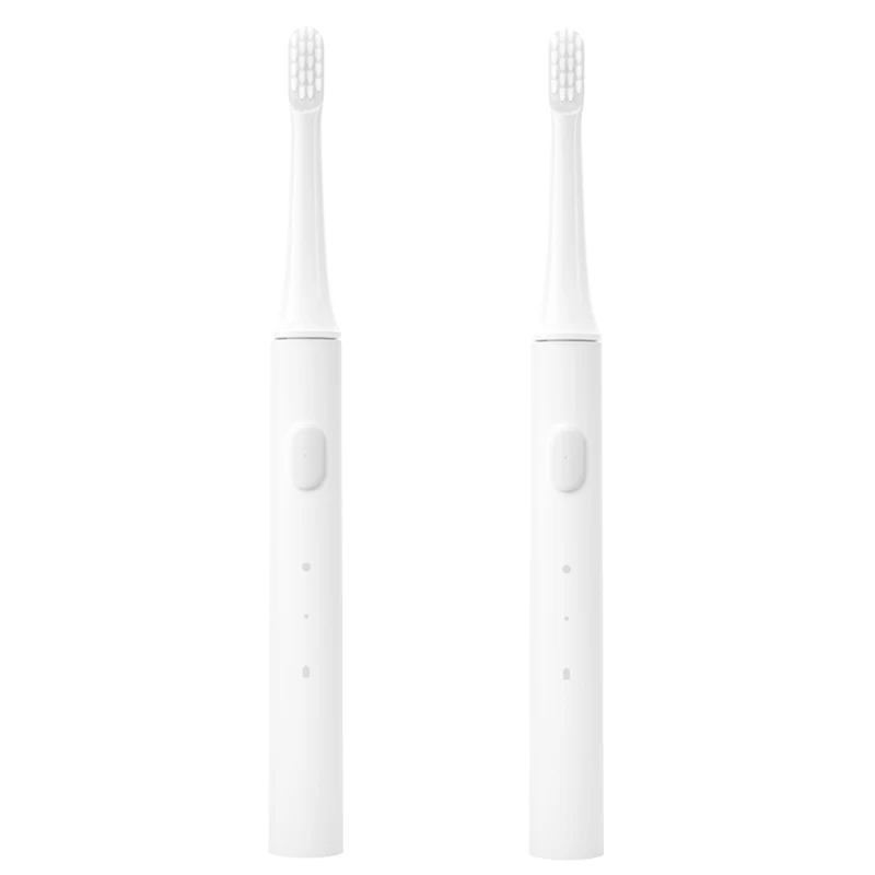 Xiaomi mijia T100 звуковая электрическая зубная щетка для взрослых Водонепроницаемая ультра звуковая автоматическая зубная щетка с зарядкой от USB - Цвет: 2PCS White