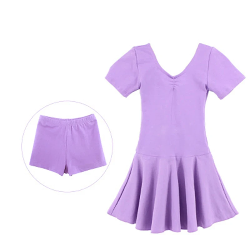 Детский хлопковый гимнастический купальник балет платье детский Лонгслив под