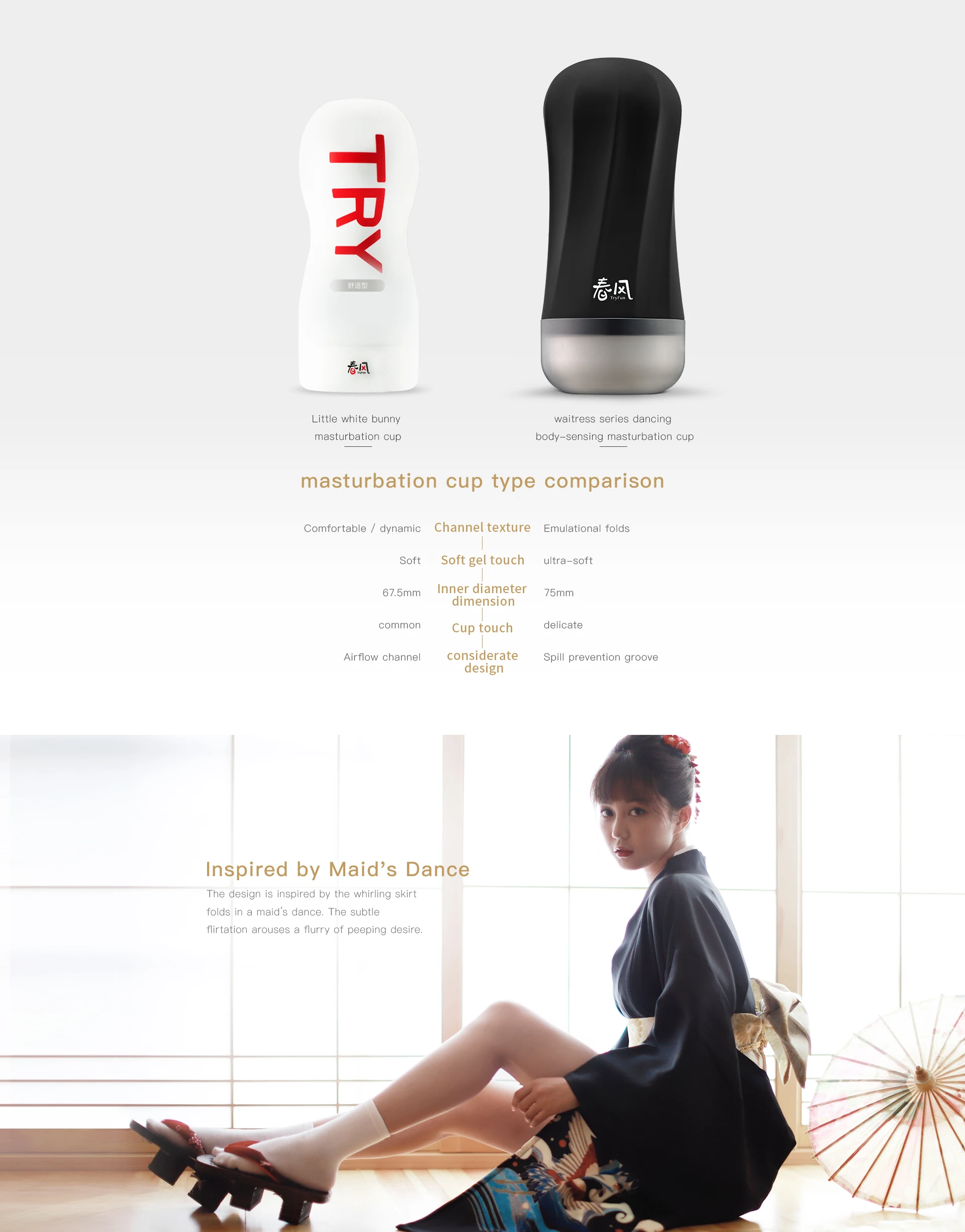 Tryfun Мужской мастурбатор Кубок воздушный вакуумный сосать многоразовые