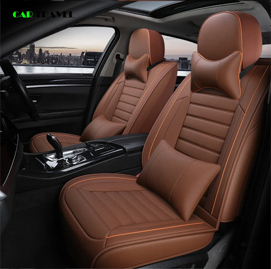 Кожа авто чехлы на сиденья для peugeot 206 3008 2008 307 507 508 кіа cerato Chevrolet Orlando mitsubishi lancer автокресла