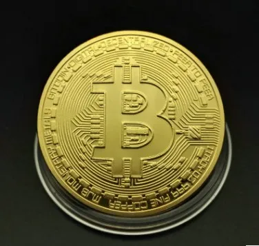 A Позолоченные физические биткоины Позолоченные Биткоин монета Коллекционная художественная коллекция подарок физический памятный Casascius Bit BTC - Цвет: A