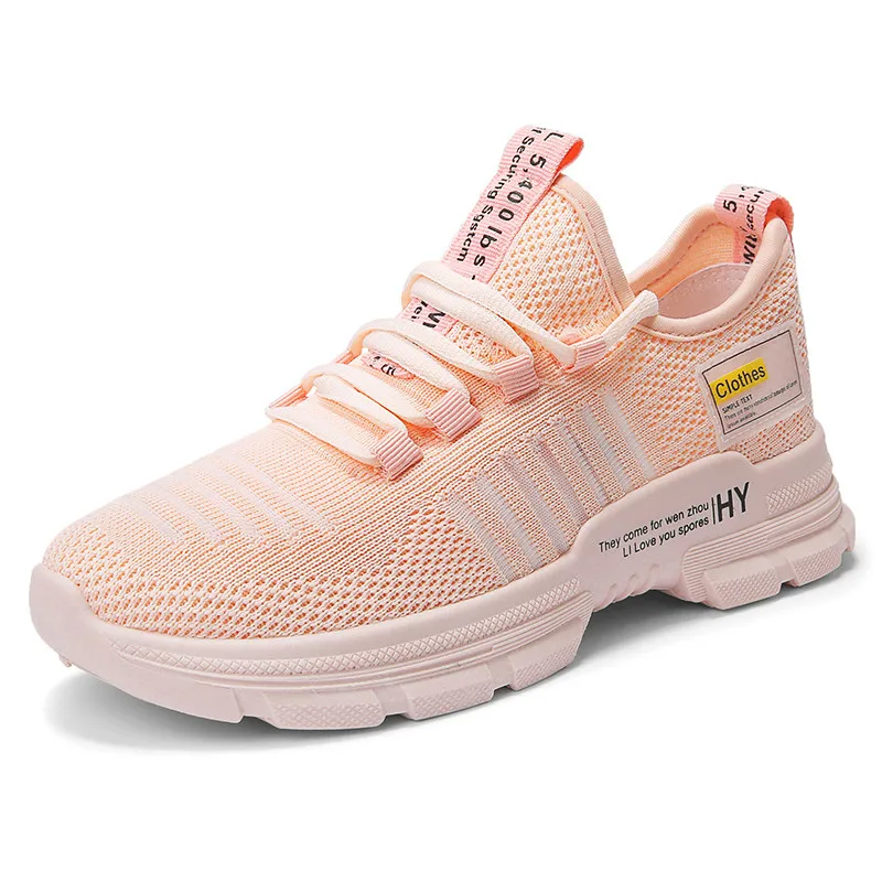 Розовый Comfortable inner ladies casual shoes 360 degree breathable wicking sports shoes women's vulcanized shoes beautiful and generous - Цвет: Розовый