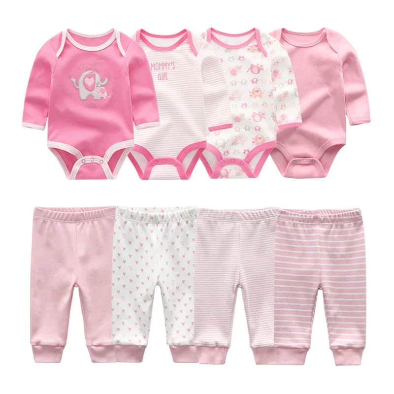 

2021 Cotton Baby Girl Clothes Bodysuits+Pants Baby Sets Newborn Clothing Sets Autumn Winter Baby Boy Clothes Roupa de bebe