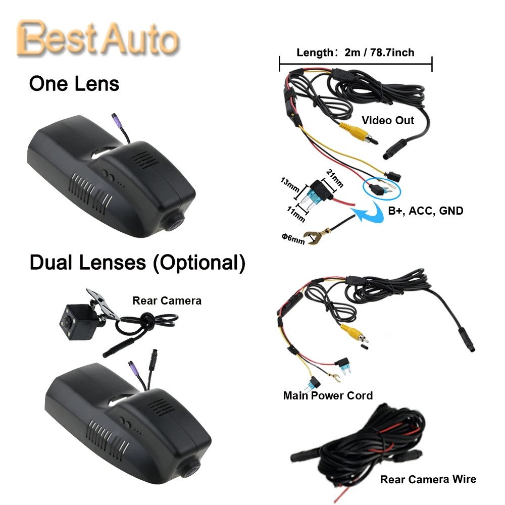 1920*1080P Автомобильный Wifi DVR цифровой видеорегистратор для Opel Insignia Low Скрытая