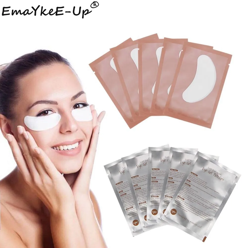 100 Пара ресницы наращивание ресниц бумажные патчи наклейки для удлинения