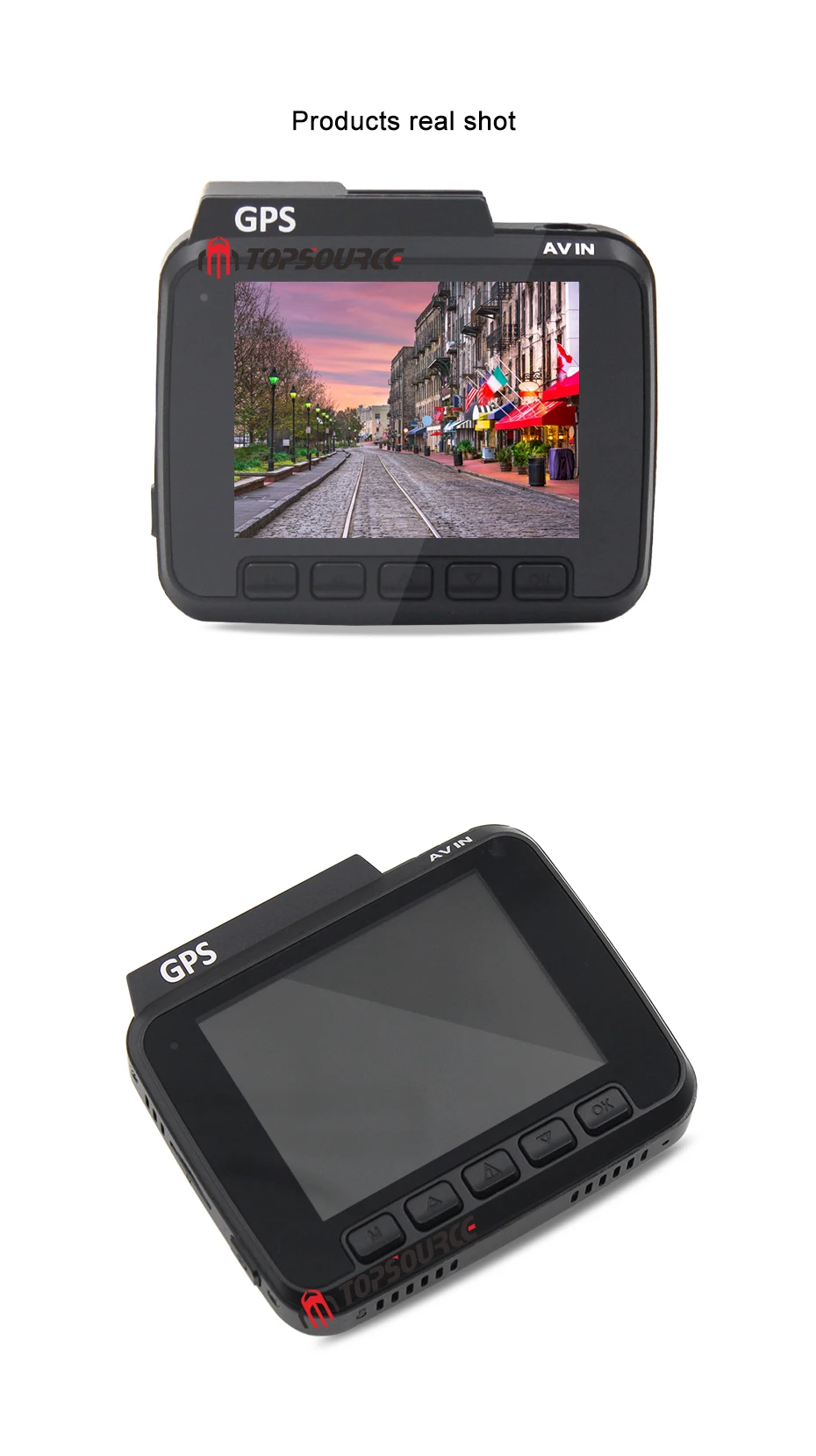 TOPSOURCE Dash Cam WiFi DVR двойной объектив 4K Встроенный gps скорость координаты Автомобильная камера видеорегистратор ночного видения 24H Park