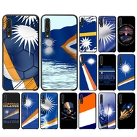 fhnblj marshall island national flag phone case for huawei p 8 9 10 20 30 40 pro lite p9 lite 2019