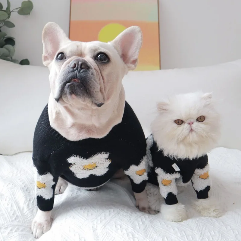 

Осенне-зимняя одежда для собак, вязаный пуловер, одежда для собак, супертеплый свитер для маленьких и средних собак, чихуахуа, одежда для соб...