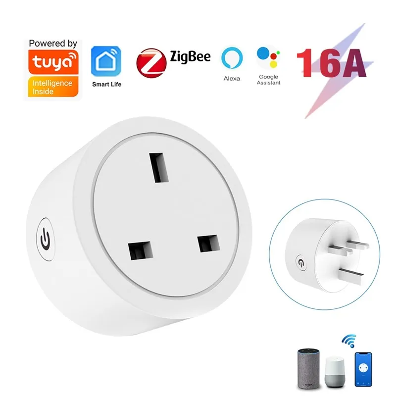 

Смарт-розетка Tuya Zigbee, 16 А, с таймером и голосовым управлением