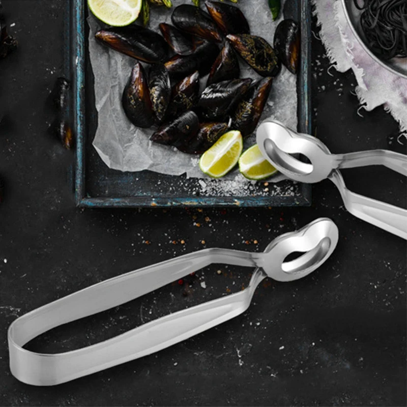 

Fashion Stainless Steel French Snail Pliers, Clamp Screw Clip Tongs,for Serving Kitchen Cooking (2 PCS)