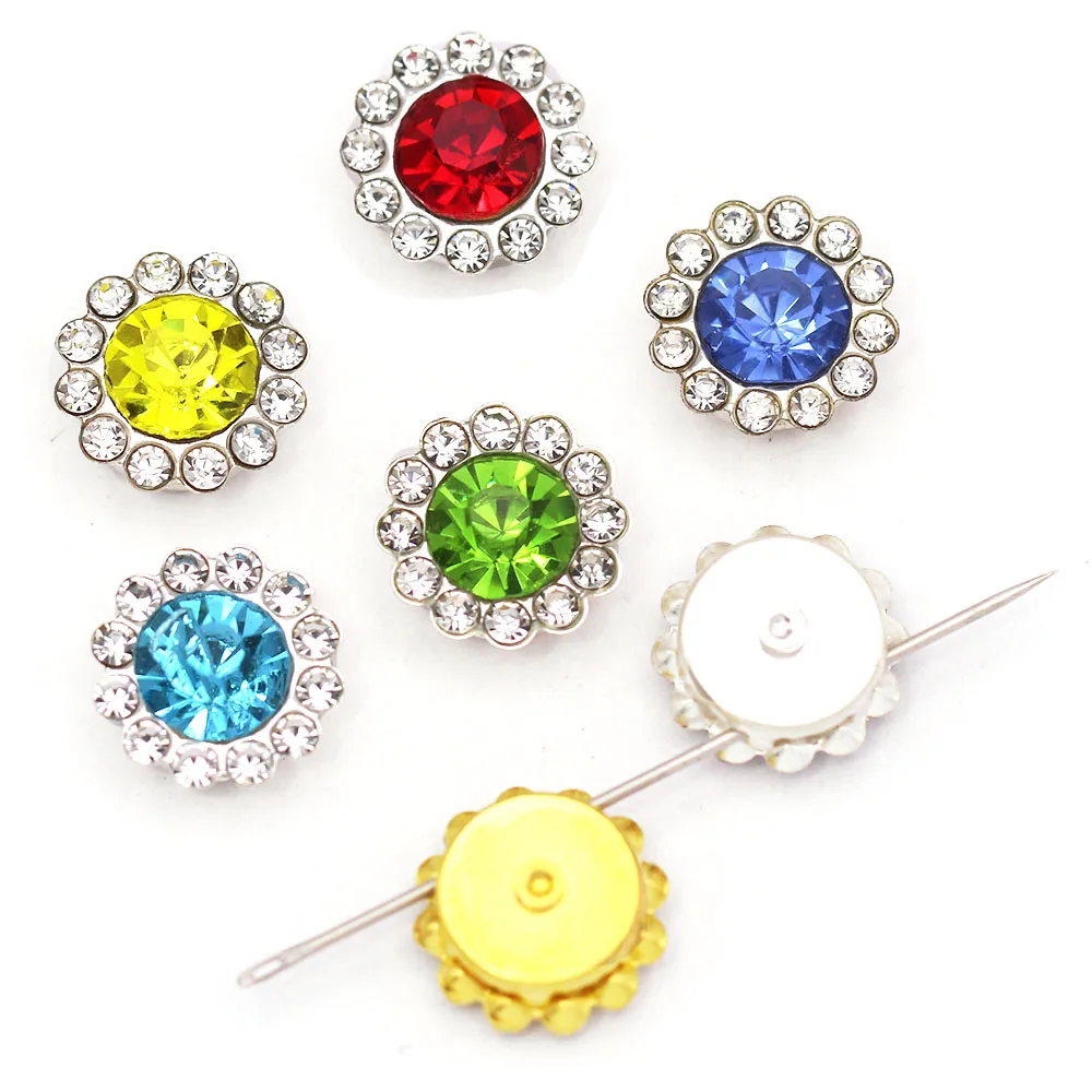 20/100 шт. стеклянные пуговицы Стразы для одежды