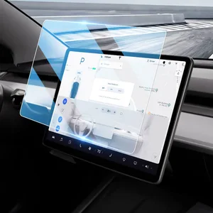 2pcs 15inch model 3y navigation screen glass film protector for tesla model x s gps screen dashboard display tempered glass free global shipping