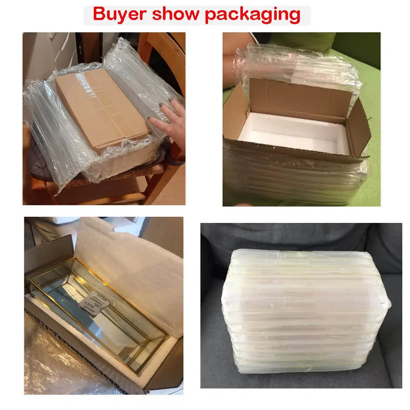 Прозрачная стеклянная шкатулка для ювелирных изделий косметический Органайзер