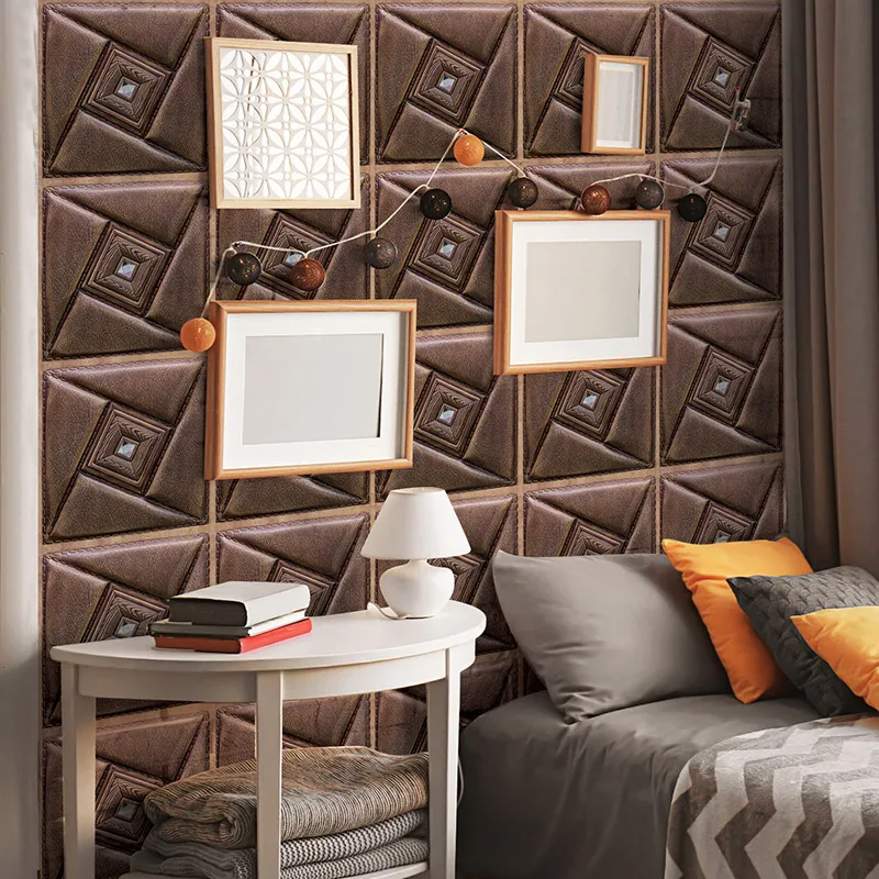 3D обои из искусственной кожи кирпичная стена бумага пилинг и палка для гостиной