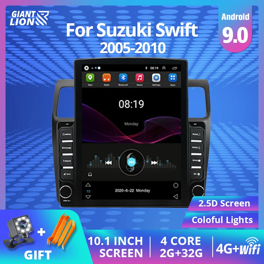 Автомобильный Радио мультимедийный плеер для Suzuki Swift 2005 2006 2007 2010 2DIN Android 9 0