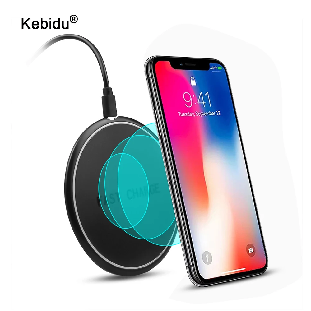 USB Qi 10 Вт Быстрое беспроводное зарядное устройство для Samsung Galaxy S10 S9/S9 + S8 Note 9 iPhone 11