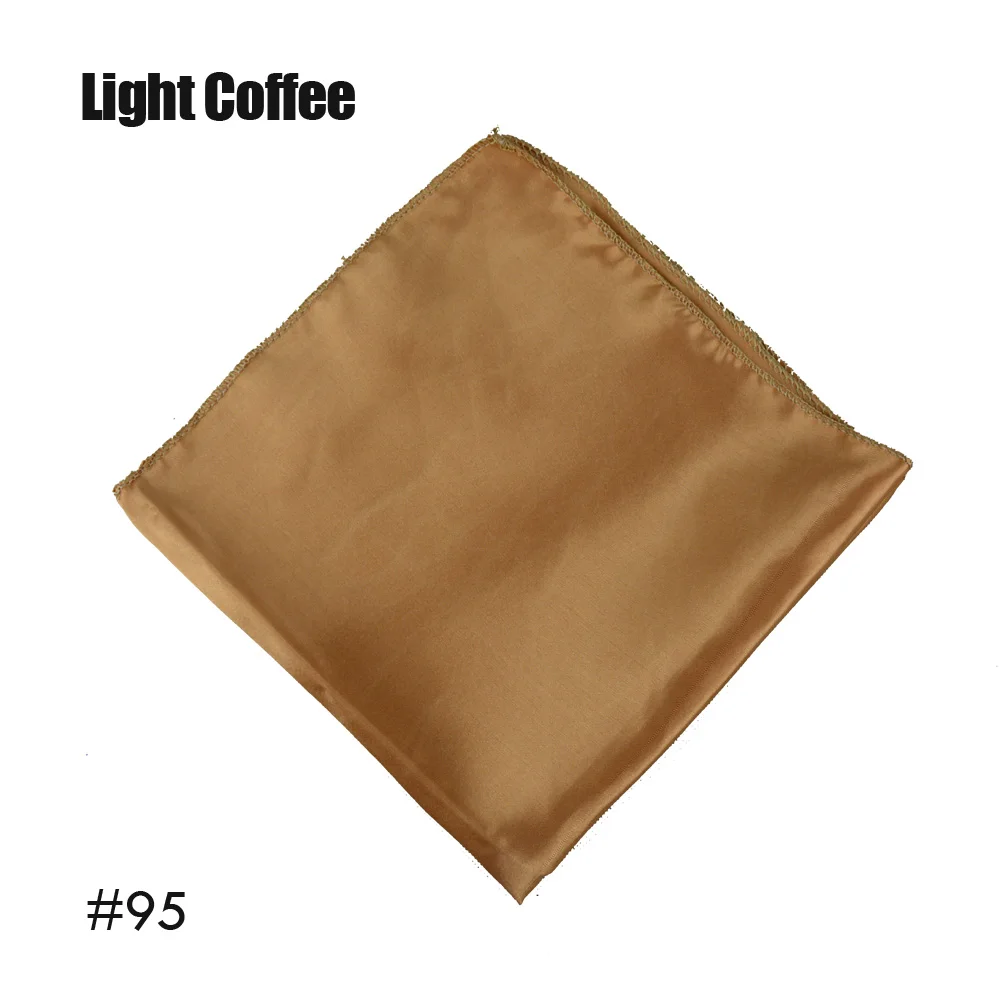 light coffee 100 шт./лот, Свадебный декор, 19 дюймов, Золотой/розовый/синий/бежевый, атласная Салфетка для стола, для дня рождения, для вечеринки, квадратная, складная, тканевая, для банкета, для салфеток - Цвет: light coffee
