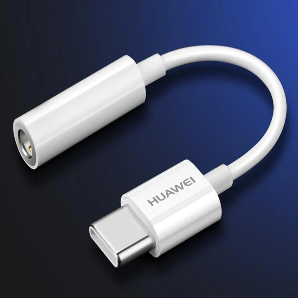 Оригинальный Huawei USB Type C 3 5 мм разъем для наушников Aux аудио кабель адаптер