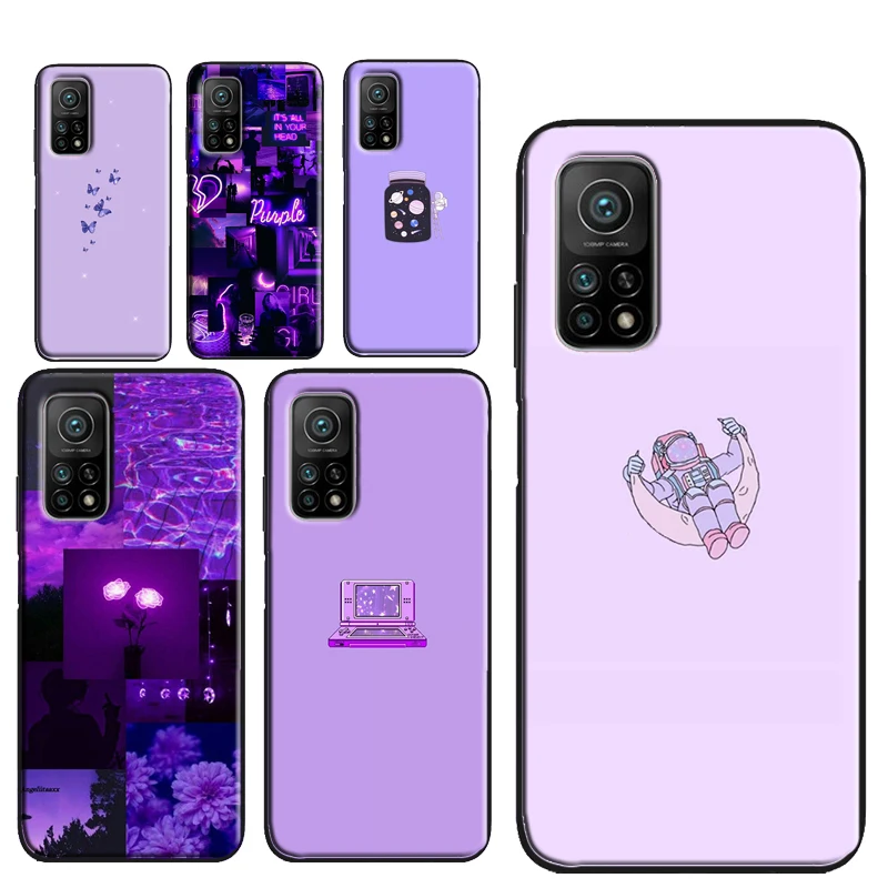 Фиолетовый каракулей эстетика чехол для POCO M3 F2 Pro X3 Xiaomi Mi 10T 9T 10 Note Lite 11