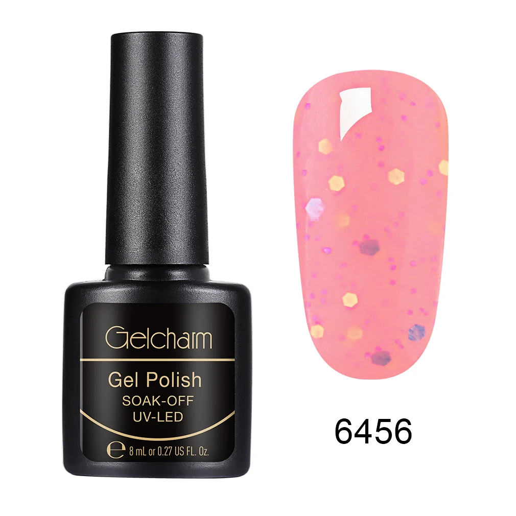 Gelcharm 8 мл сыр конфеты УФ-гель для ногтей используется с молочного цвета гель лак Полупостоянный все для маникюра дизайн ногтей гель - Цвет: 6456