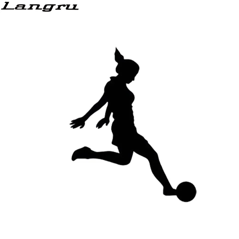 Langru 12 3*15 см милые девушки игры Футбол наклейки для автомобиля охватывающим