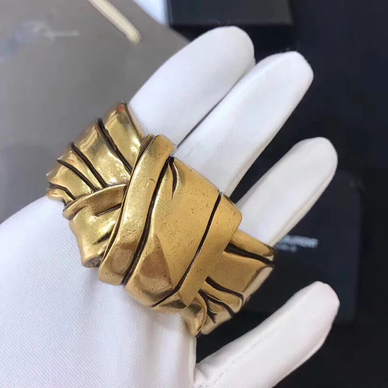 Новые винтажные бант золотого цвета дизайн ювелирных изделий узел браслет