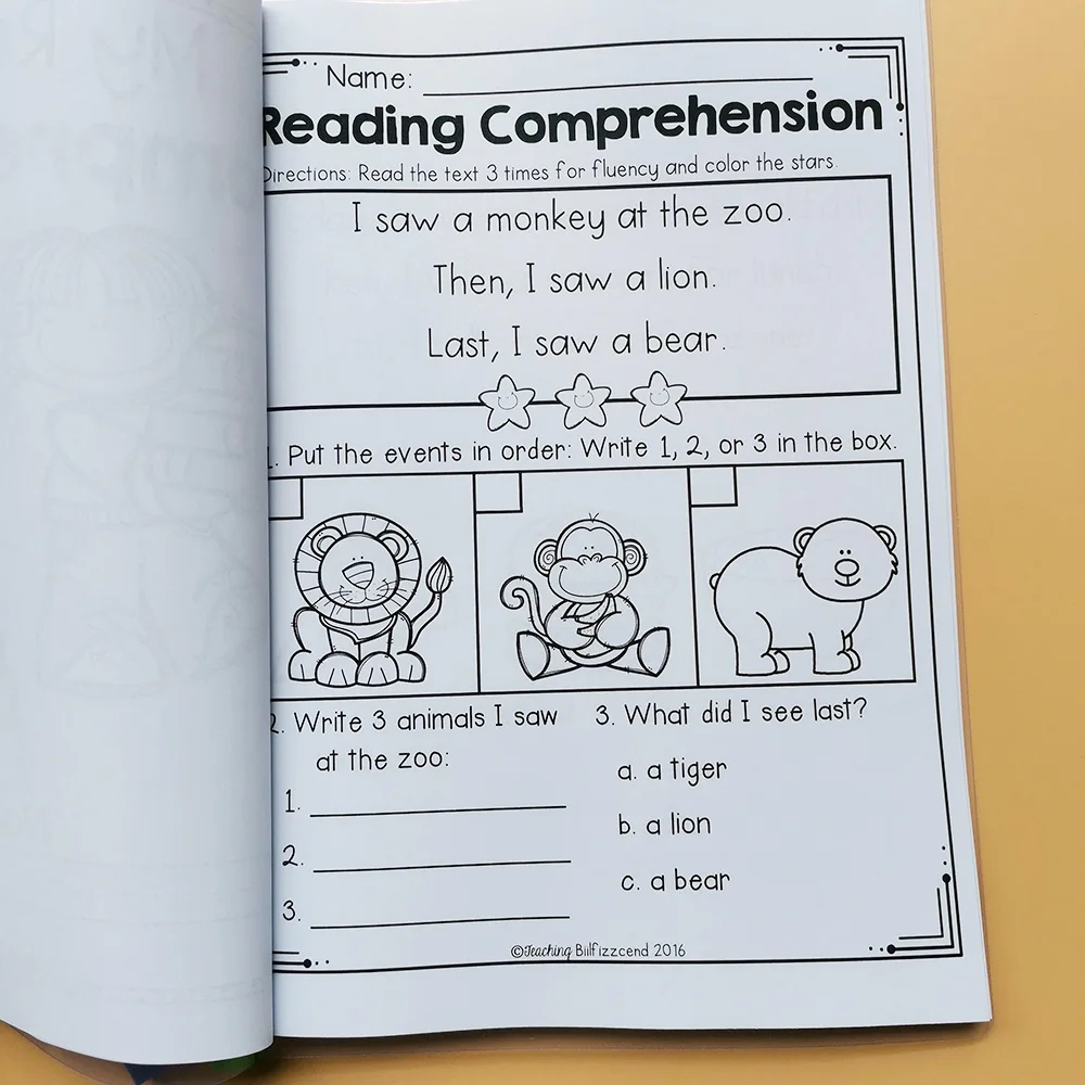 Kindergarten Reading Comprehension Educational Toys for Children Classroom Decoration Learn English Color Painting Exercise Book | Игрушки и