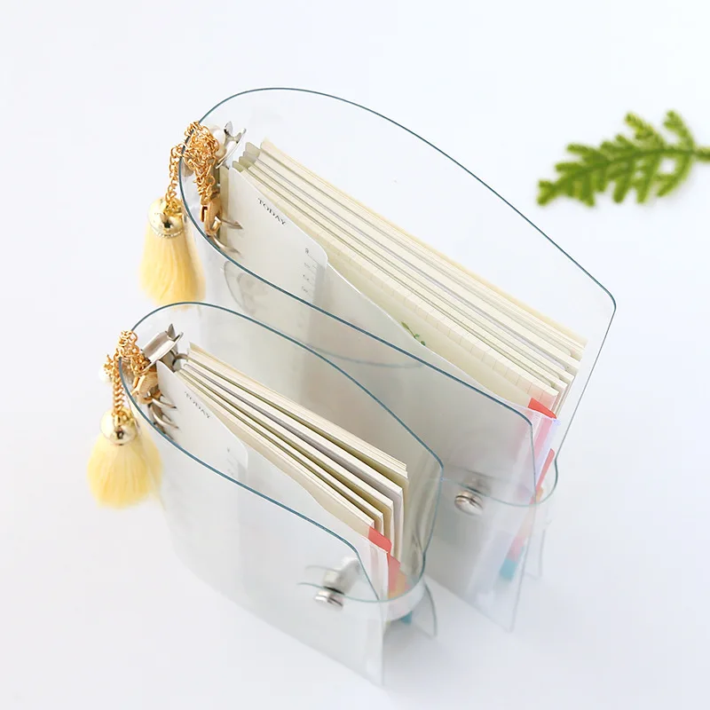 

Cool Transparent A6 Journal Cover DIY Soft PVC Cover For Standard A6 Loose Leaf Refilled Paper