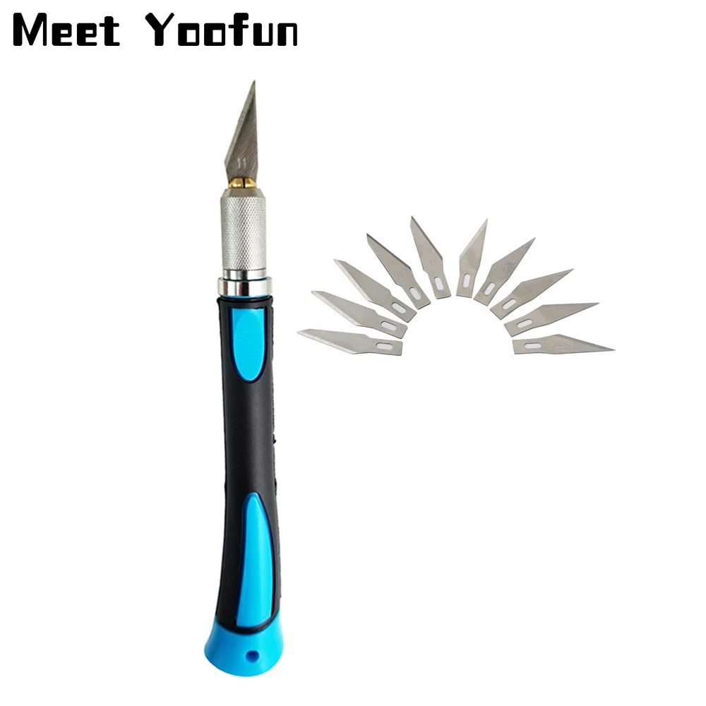 № 11 Нескользящие Металлические Лезвия Скальпеля Ножи Хобби Ремесло Нож Режущий