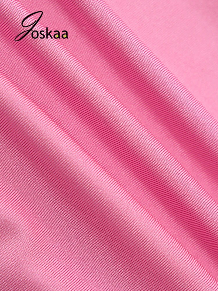 

Joskaa Solid Spaghetti Strap Bodycon Dress Women Sexy High Split Backless Party Dresses Summer 2021 Elegant Night Club Outfit