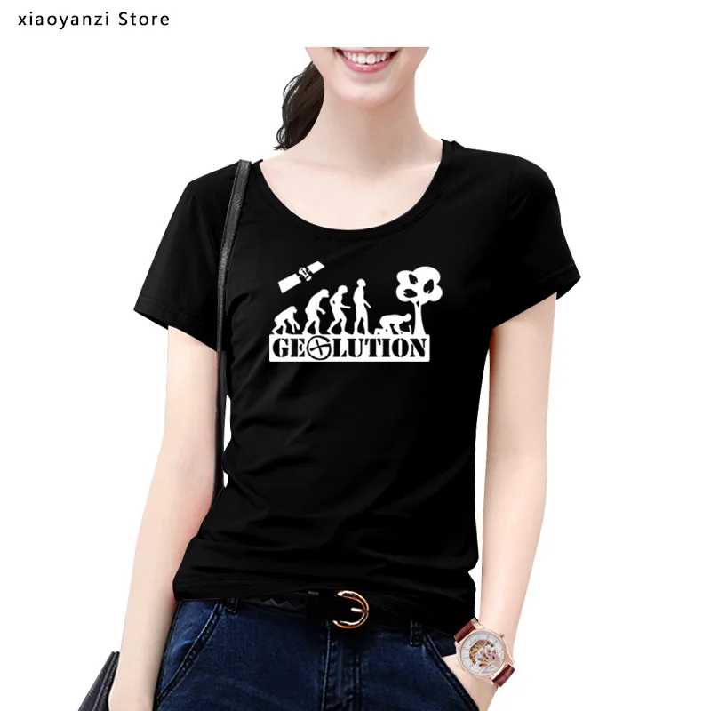 

My Live Geocaching Evolution Design Funny T Shirt for Women Girls Breathable Graphic Premium T-Shirt Men's Streewear