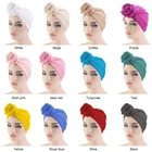 Модный женский большой тюрбан с узлом, шляпа, шапка для свадебной вечеринки, облегающая шапка, элегантная шапка, мусульманский хиджаб, повязка на голову, тянущийся шарф для волос, головной платок, тюрбан