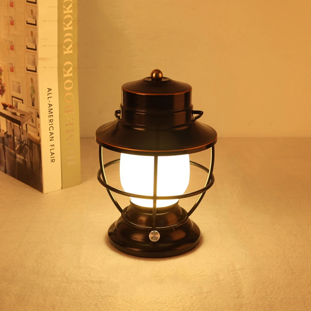 

Железный керосиновый портативный фонарь в стиле ретро, светодиодный ночник с зарядкой, освещение для комнаты, дома, вечеринки, аксессуары д...