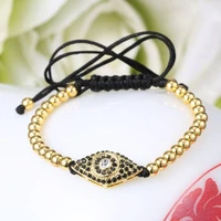 mens creative eye bead bracelet hand woven zircon copper bead bracelet 2020 trendy jewelry ornament gift