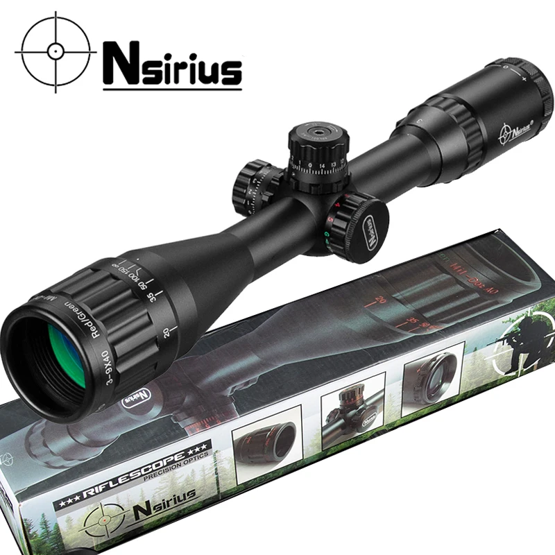 Прицел для винтовки NSIRIUS 3 9x40 AOE с красной и зеленой подсветкой точный оптический