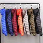 Новинка 2021, Мужская Всесезонная Ультралегкая упаковочная пуховая куртка, водонепроницаемое ветрозащитное дышащее пальто, мужские толстовки большого размера, куртка