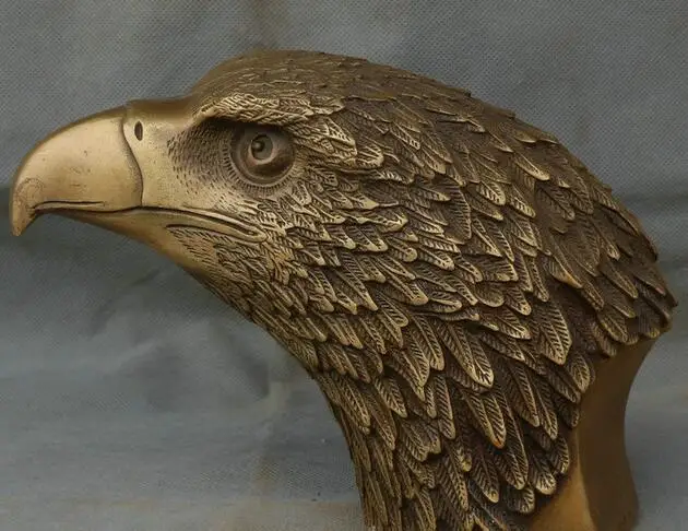 Статуэтка фэн-шуй ястреб 8 дюймов из старой бронзы статуэтка с головой орла