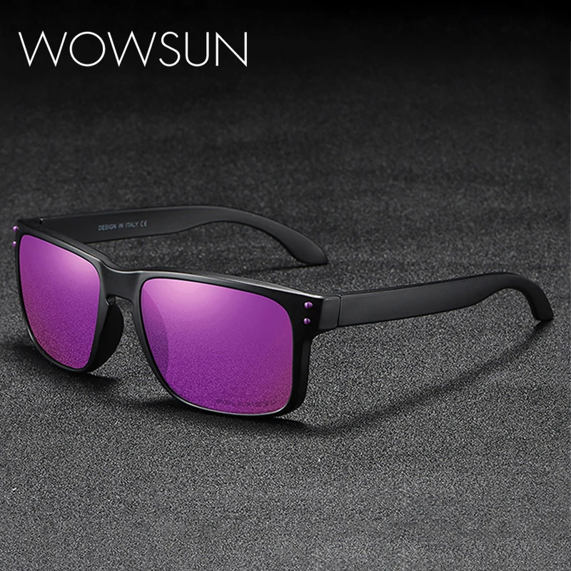 

WOWSUN 2021 New Classic Polarized Sunglasses Men Women Vintage Driving Style Square Eyewear Sun Glasses For Men UV400 WO-007