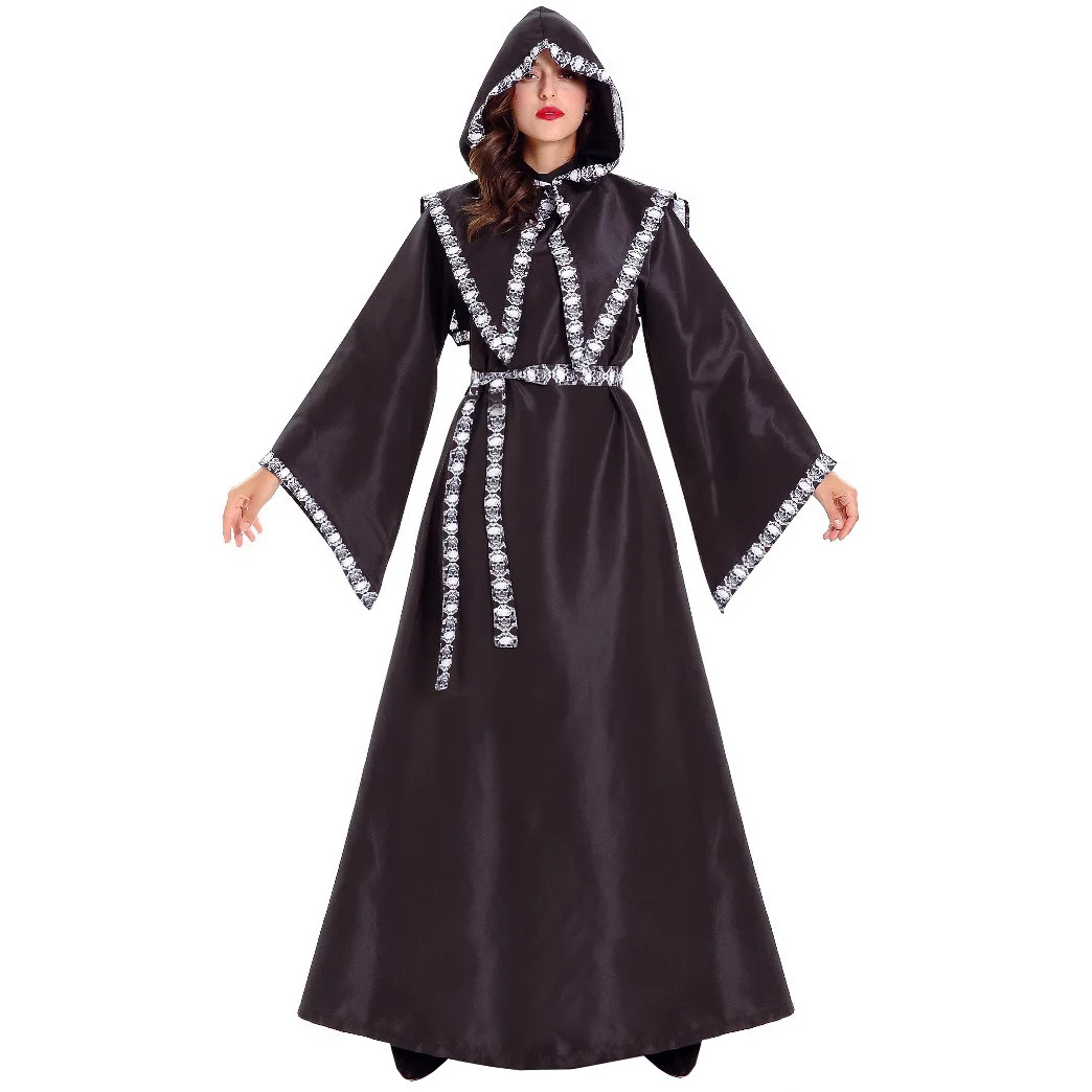 

European And American Women's Role-Playing Skull Cloak Death Witch Game Uniforms Halloween Costumes