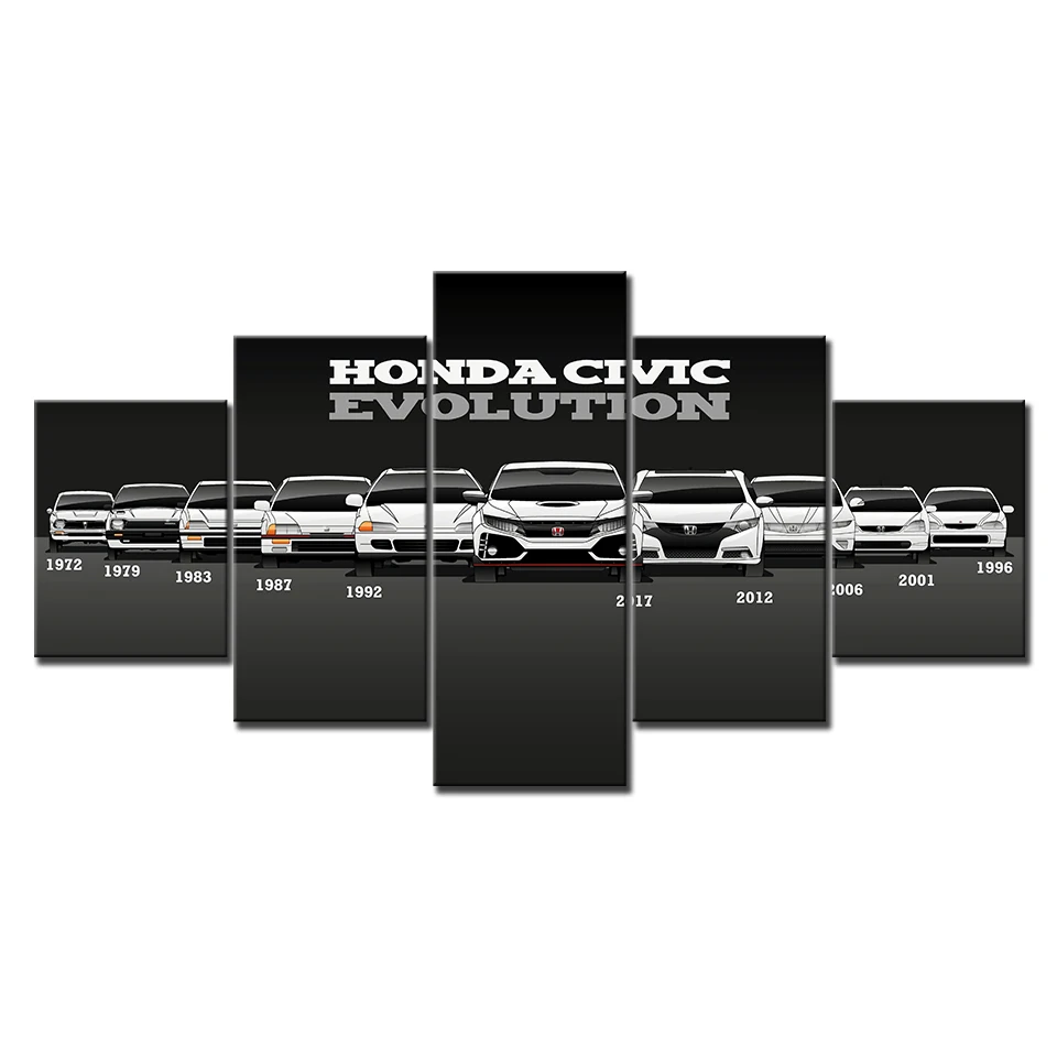 

Настенные постеры Honda CIVIC Car Evolution 5 шт.
