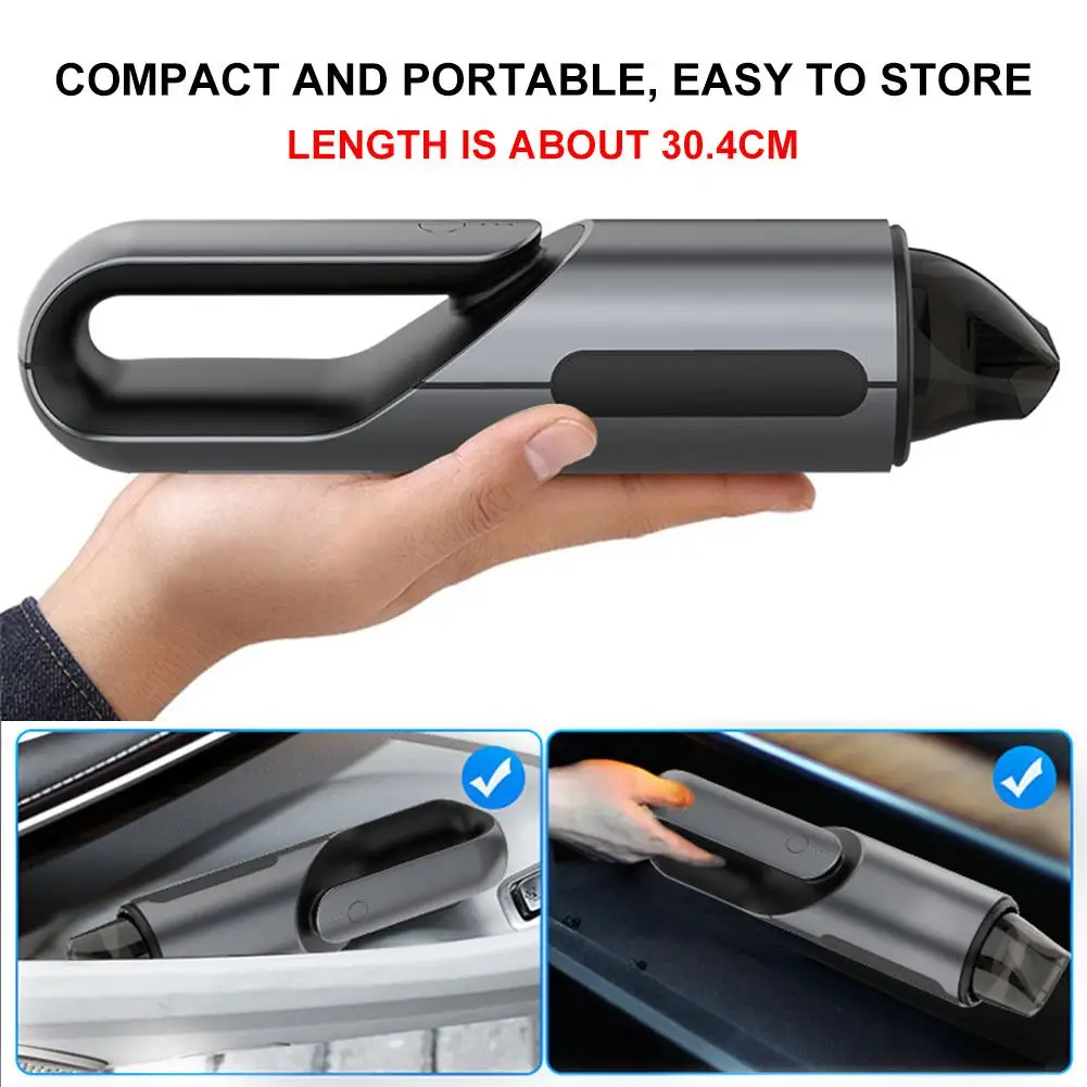 

New 4.0KPa Strong Power Car Vacuum Cleaner Cordless Hand Vacuum Cleaning Equipment Wet/Dry Auto Portable Vacuums Cleaner HEPA