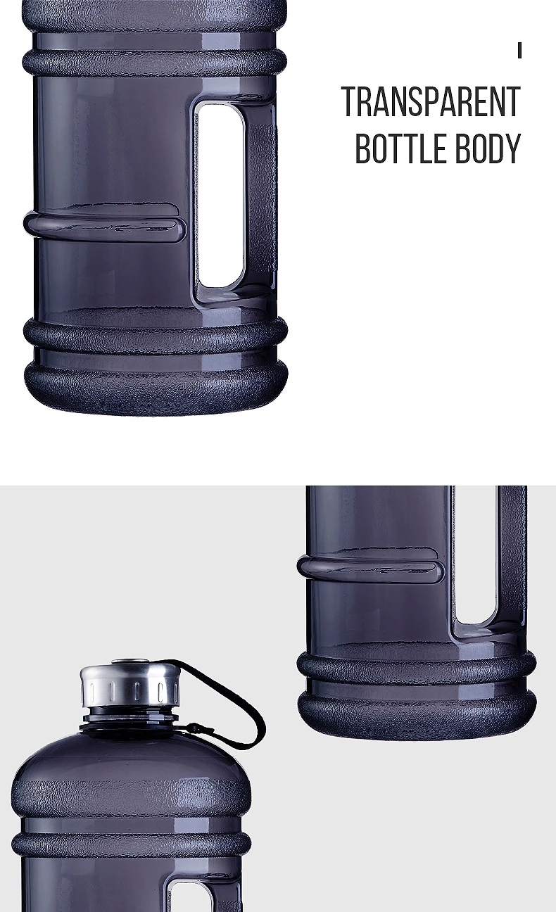 Soffe 2.2L большой Capcity 1/2 галлонов бутылка для воды Bpa бесплатно шейкер для протеина пластиковые спортивные бутылки для воды рукоятка тренажерный зал фитнес чайник
