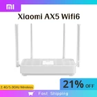 Wi-Fi роутер Xiaomi Redmi AX5, 6 ячеек, гигабитный 2,45,0 ГГц, двухдиапазонный беспроводной маршрутизатор, Wi-Fi ретранслятор, 4 антенны с высоким коэффициентом усиления, AX5 Wi-Fi, Новинка