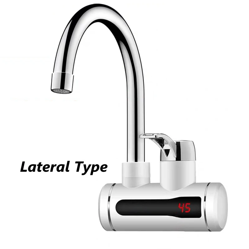 White Lateral Type DMWD, мгновенный проточный Электрический водонагреватель, кран для кухни, мгновенный нагрев, кран, водонагреватель с светодиодный дисплеем температуры, ЕС - Цвет: White Lateral Type
